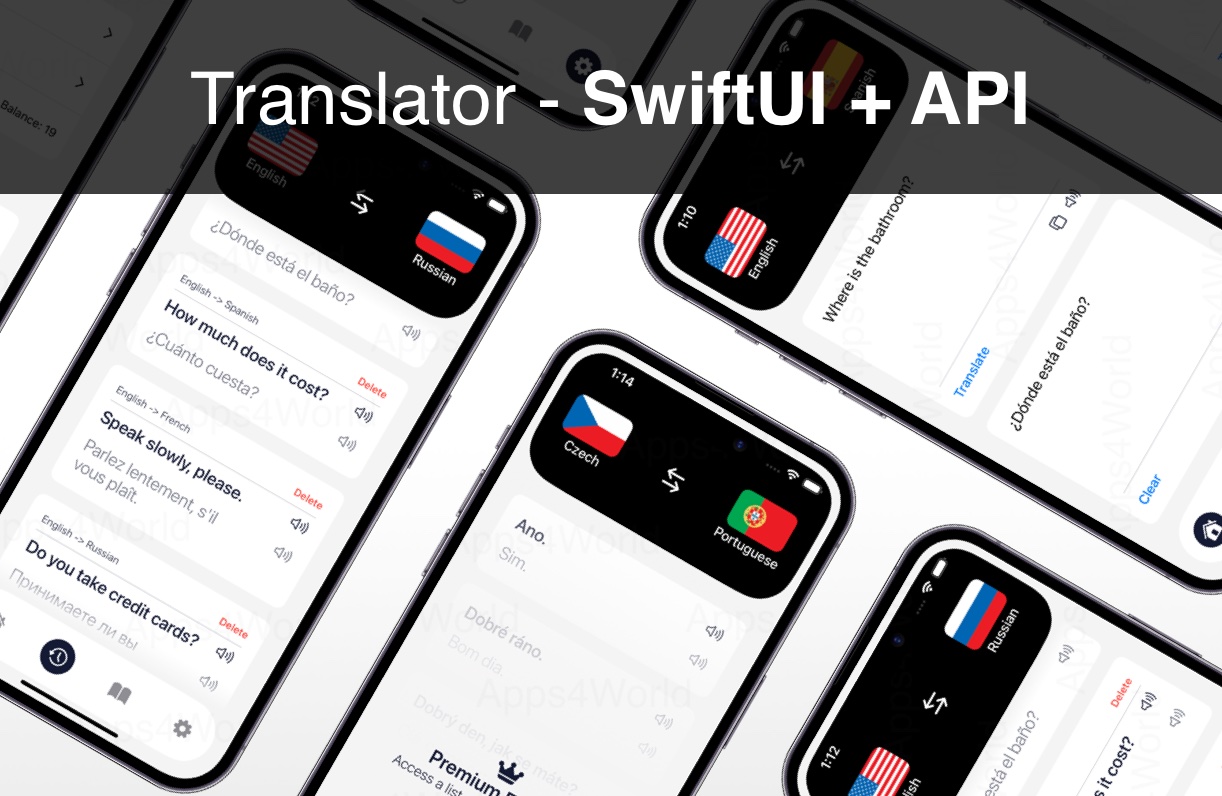 Translator iOS app template